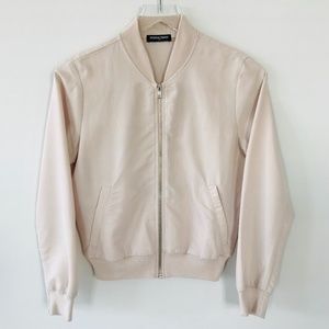 American Apparel Zip Up Jacket Tan Cream XS
